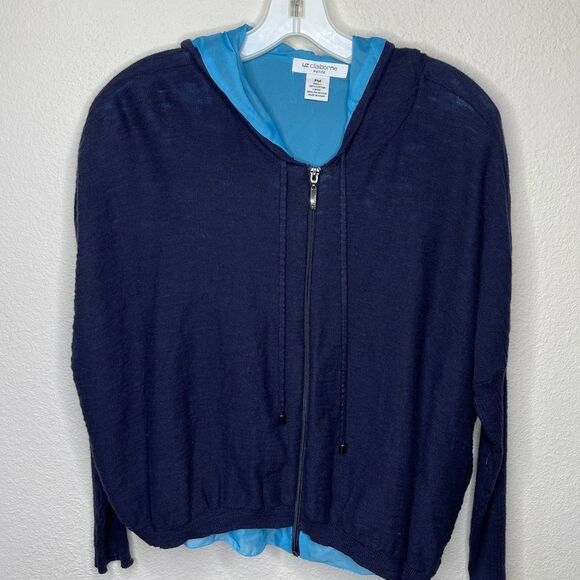 Liz Claiborne Petite Zip Jacket Blue - Picture 6 of 7
